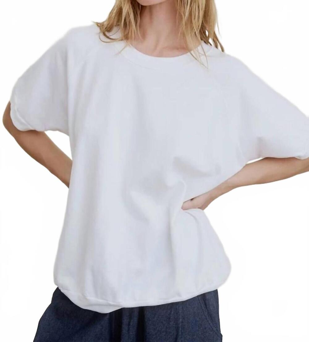 NEW AQUARIUS COCKTAIL ruth short sleeve shirt in white